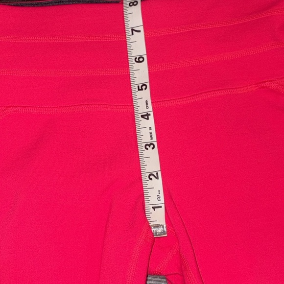 Athleta Relay Capri Pants Size Small Neon Pink/Orange/Heather Grey - Picture 10 of 12
